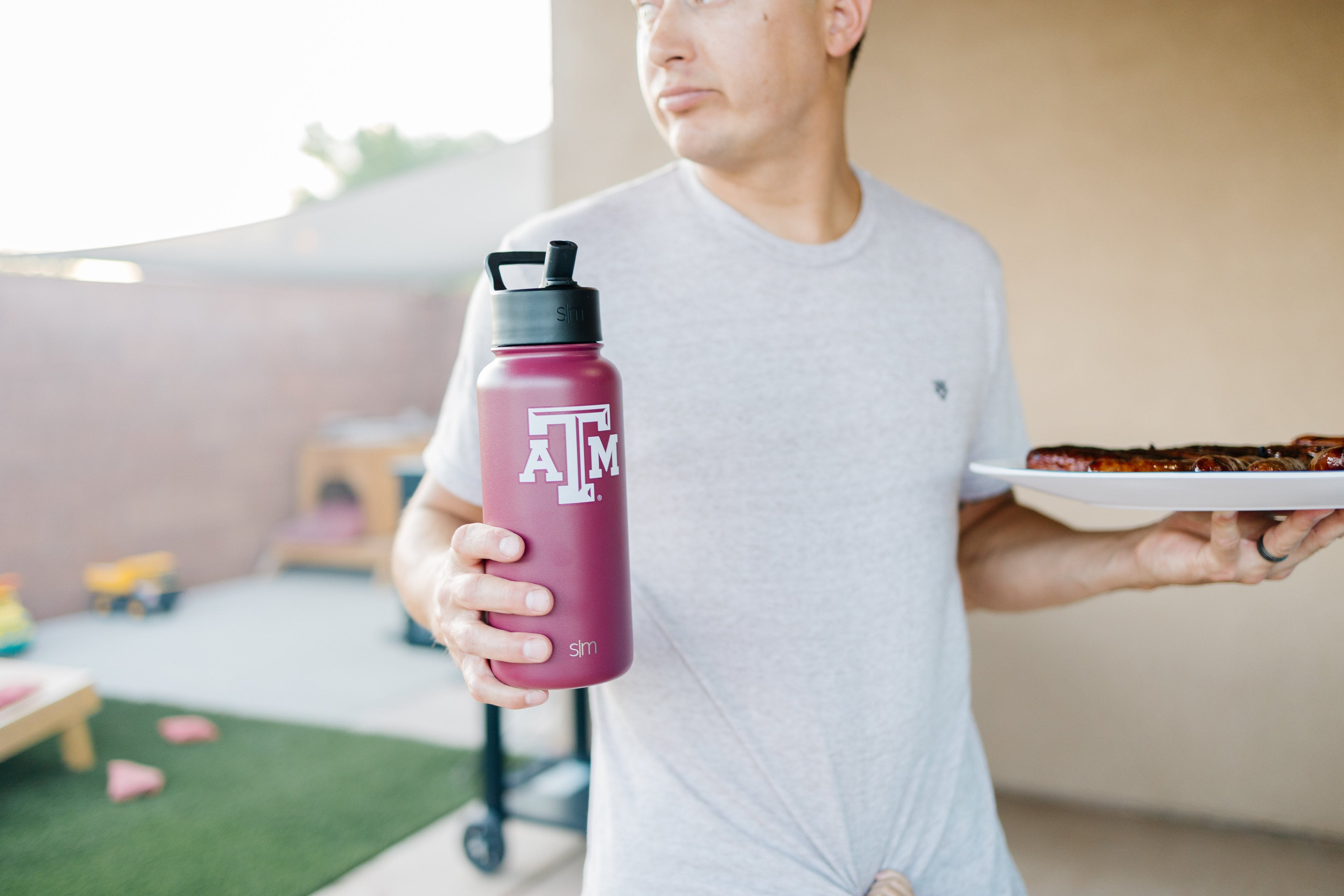Collegiate Summit Water Bottle with Straw Lid X4