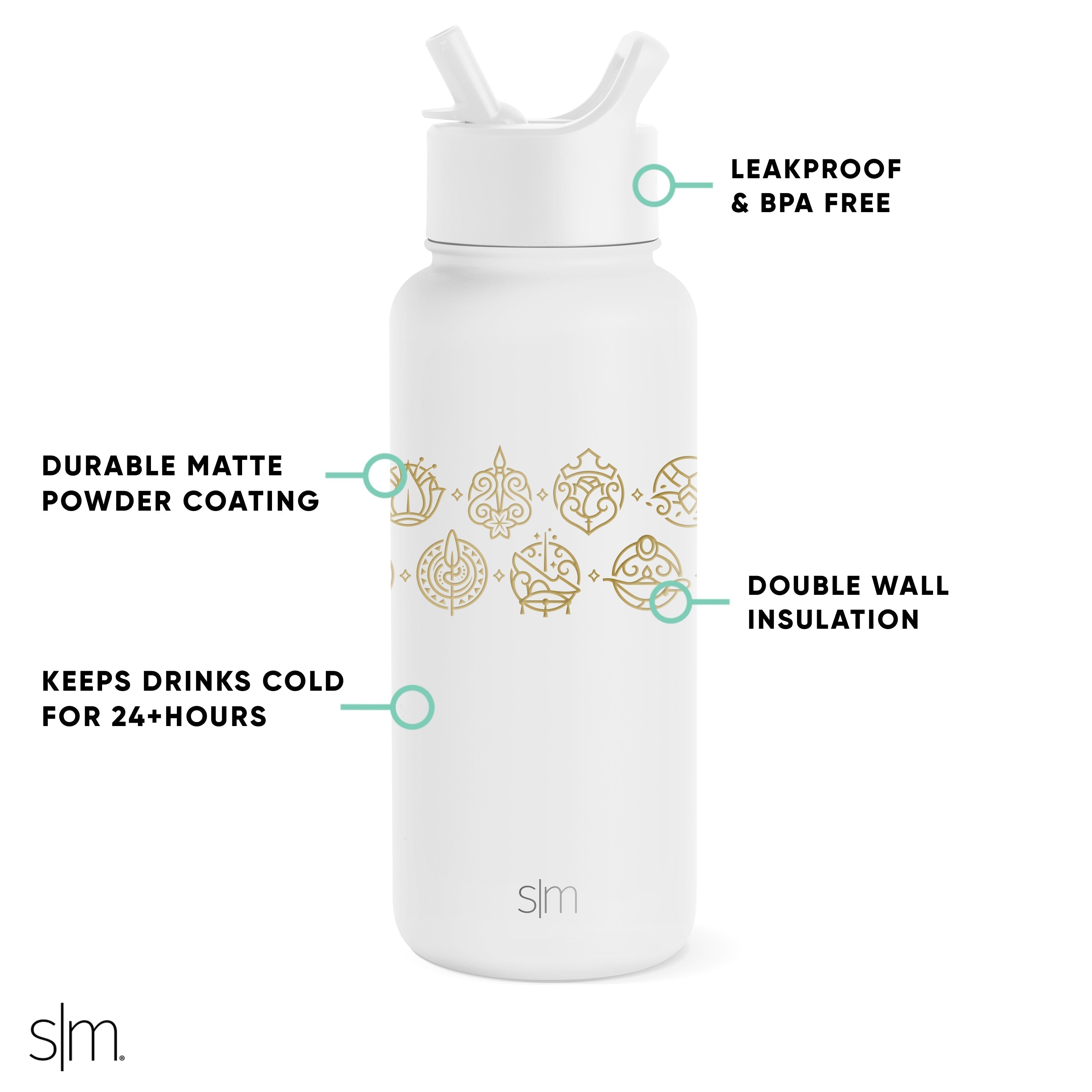 Disney Summit Water Bottle with Straw Lid D9