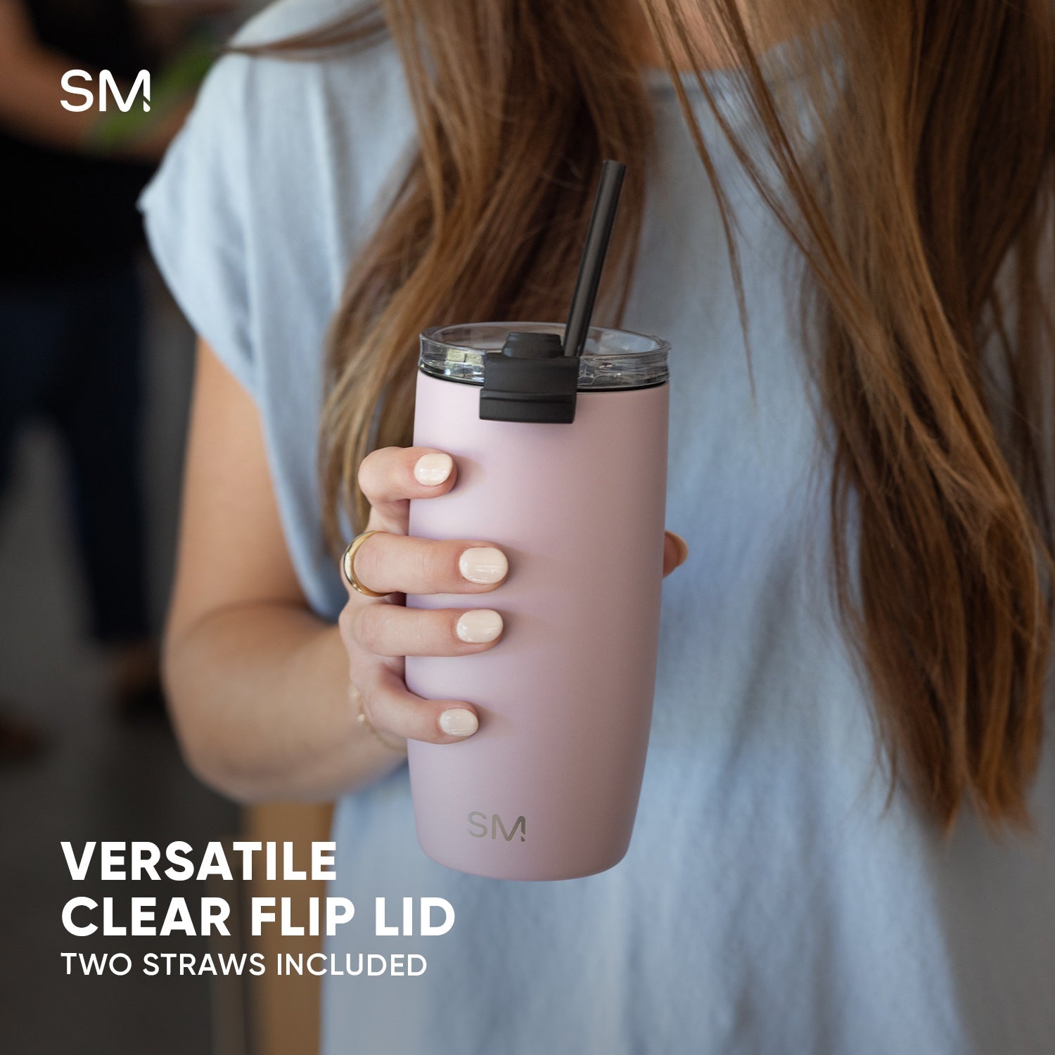 Collegiate Voyager Tumbler with Clear Flip Lid & Straw E6